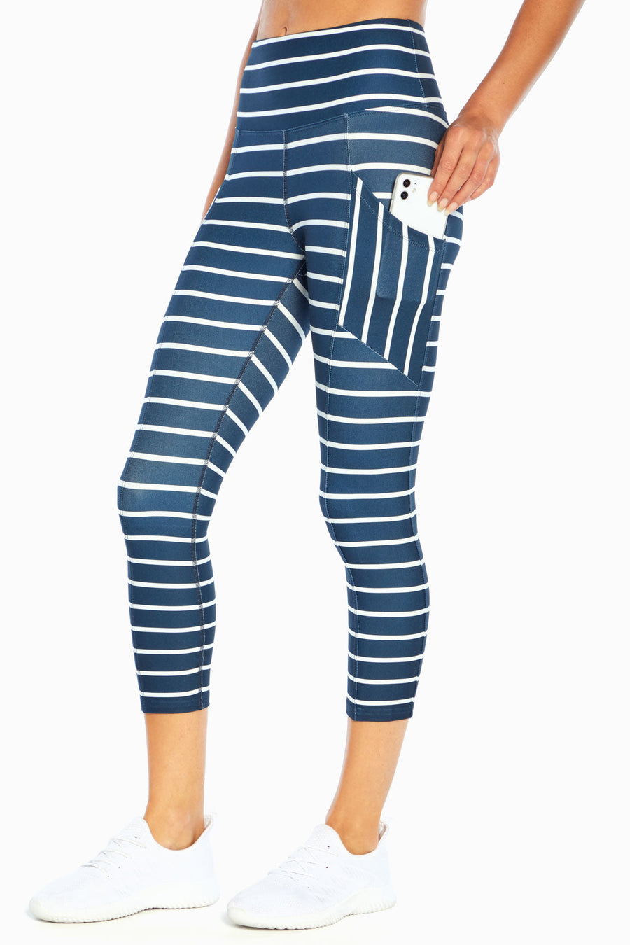 Balance Collection Eclipse Printed Side Pocket Mid Calf Capri Legging