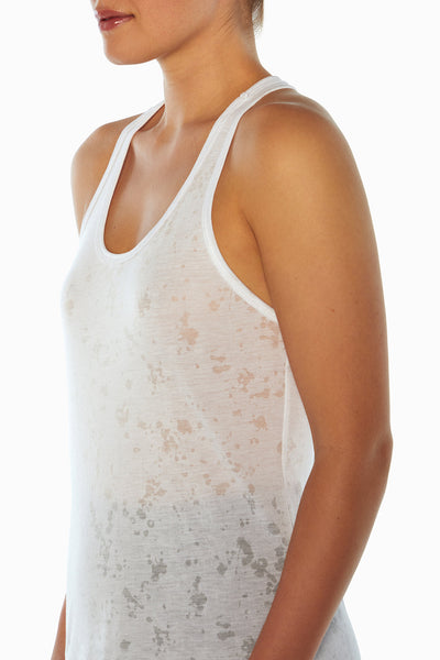 WHITE SPLATTER BURNOUT