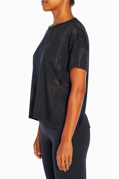 BLACK DISTRESS WASH BURNOUT